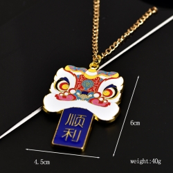 Lion dance Anime cartoon metal...