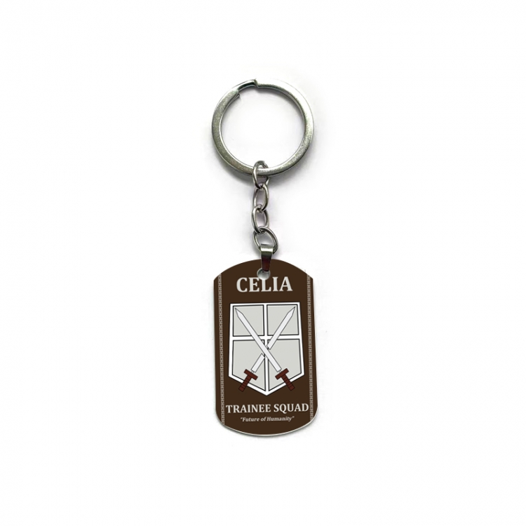 Shingeki no Kyojin Anime double-sided full-color printed keychain price for 5 pcs