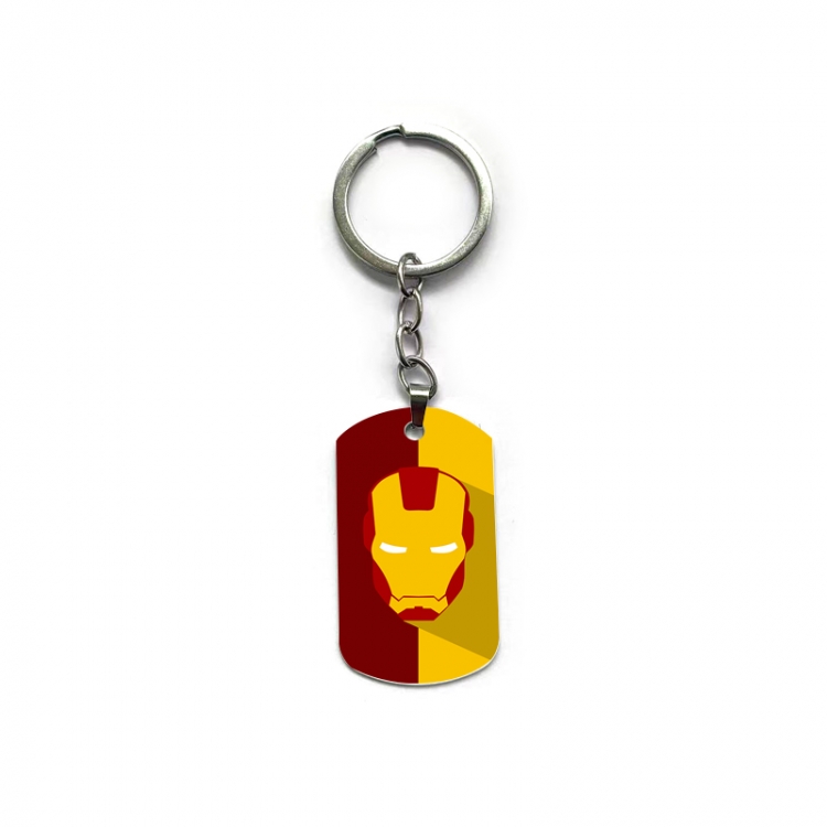  Iron Man Anime double-sided full-color printed keychain price for 5 pcs