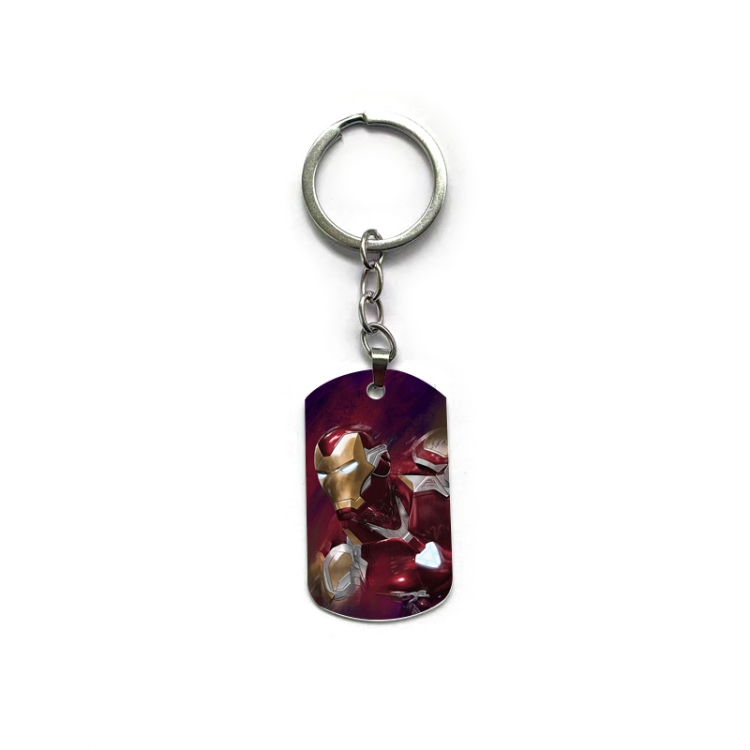  Iron Man Anime double-sided full-color printed keychain price for 5 pcs