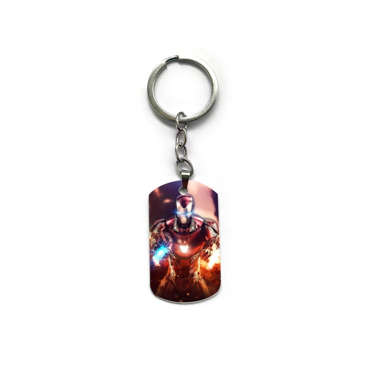  Iron Man Anime double-sided full-color printed keychain price for 5 pcs