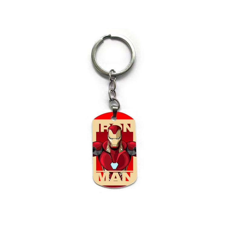  Iron Man Anime double-sided full-color printed keychain price for 5 pcs