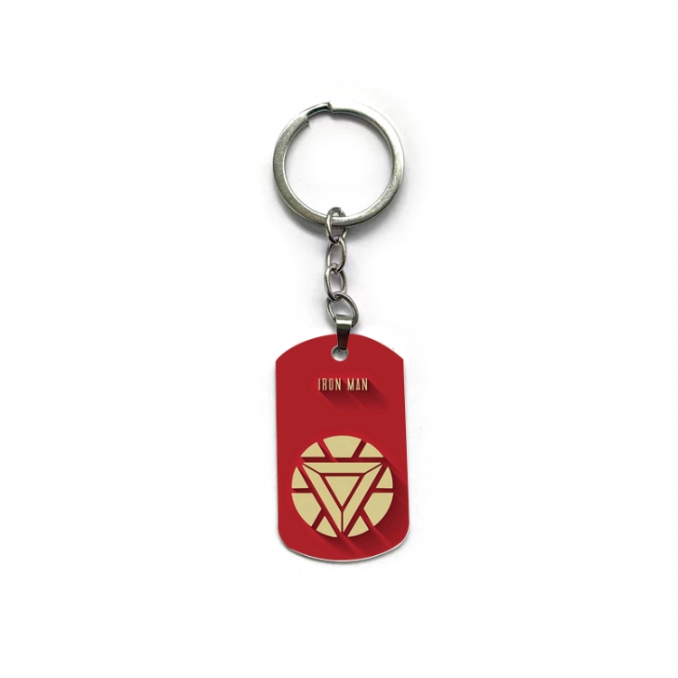  Iron Man Anime double-sided full-color printed keychain price for 5 pcs