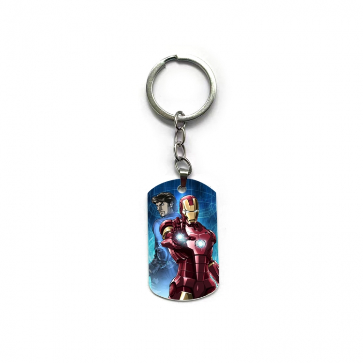  Iron Man Anime double-sided full-color printed keychain price for 5 pcs