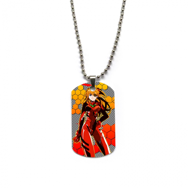 EVA Anime double-sided full color printed military brand necklace price for 5 pcs