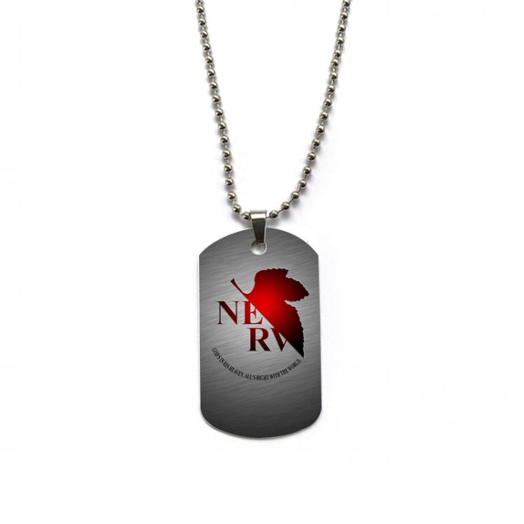 EVA Anime double-sided full color printed military brand necklace price for 5 pcs