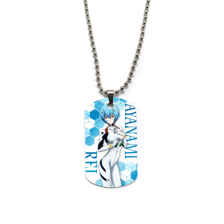 EVA Anime double-sided full color printed military brand necklace price for 5 pcs