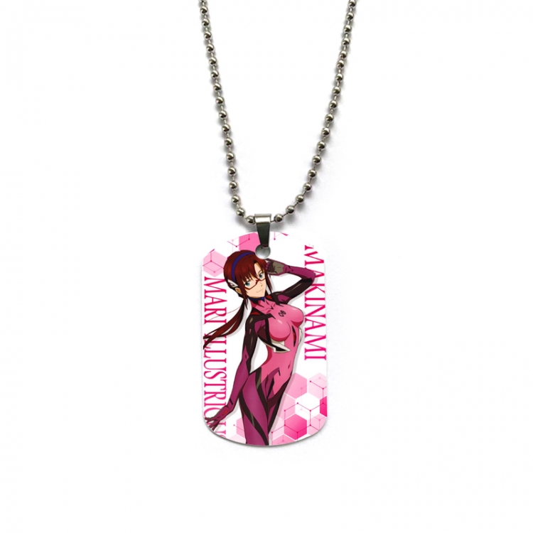 EVA Anime double-sided full color printed military brand necklace price for 5 pcs