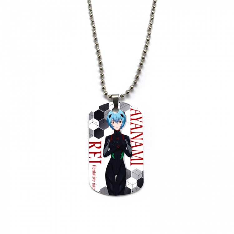 EVA Anime double-sided full color printed military brand necklace price for 5 pcs