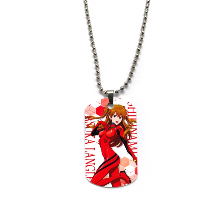 EVA Anime double-sided full color printed military brand necklace price for 5 pcs