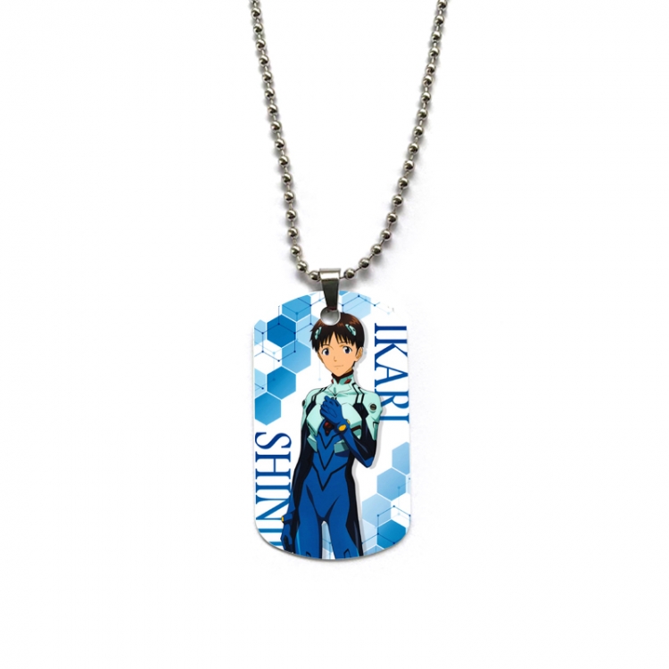 EVA Anime double-sided full color printed military brand necklace price for 5 pcs