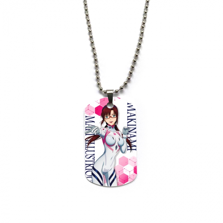 EVA Anime double-sided full color printed military brand necklace price for 5 pcs