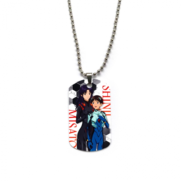 EVA Anime double-sided full color printed military brand necklace price for 5 pcs