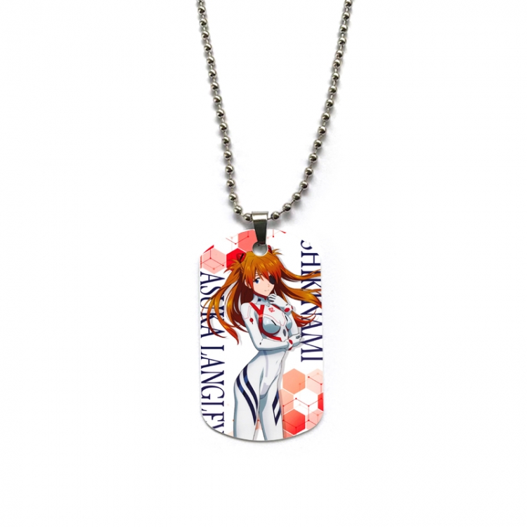 EVA Anime double-sided full color printed military brand necklace price for 5 pcs