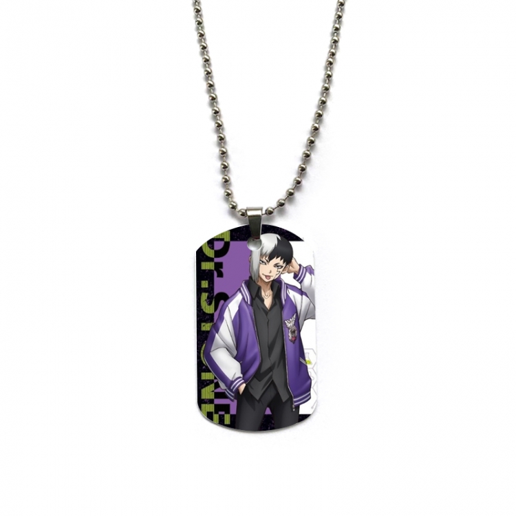 Dr.STONE Anime double-sided full color printed military brand necklace price for 5 pcs