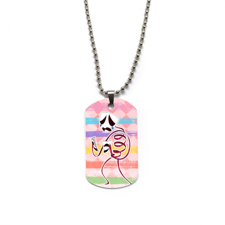 The Amazing Digital Circus Anime double-sided full color printed military brand necklace price for 5 pcs