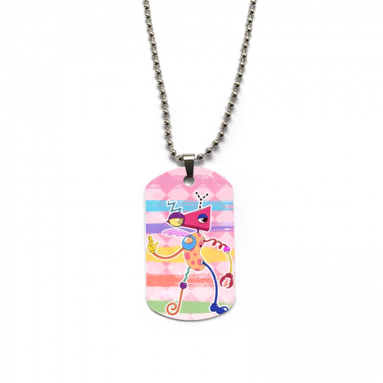 The Amazing Digital Circus Anime double-sided full color printed military brand necklace price for 5 pcs