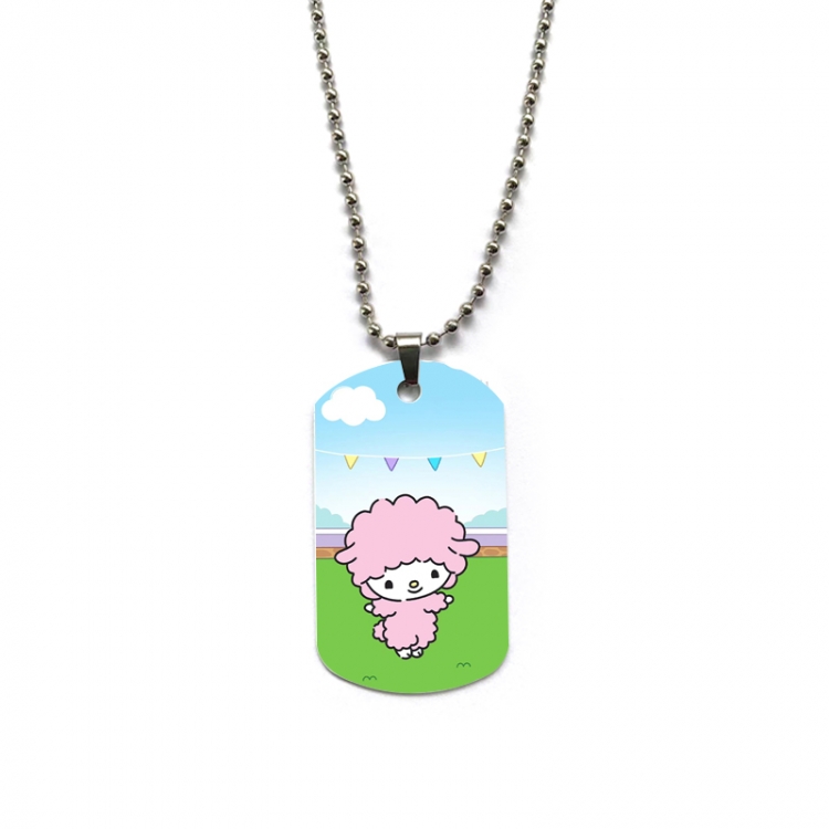 sanrio Anime double-sided full color printed military brand necklace price for 5 pcs