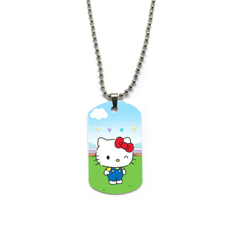 sanrio Anime double-sided full color printed military brand necklace price for 5 pcs