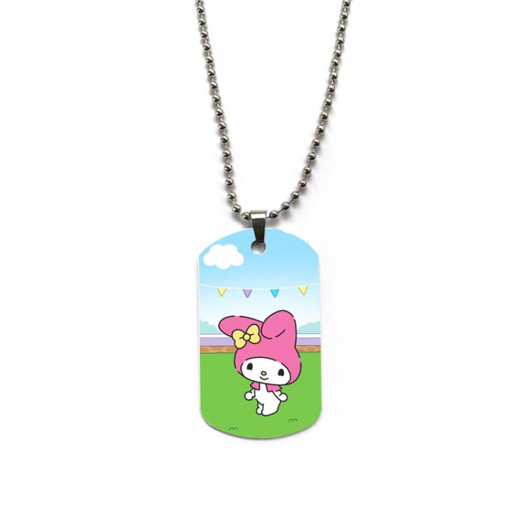 sanrio Anime double-sided full color printed military brand necklace price for 5 pcs