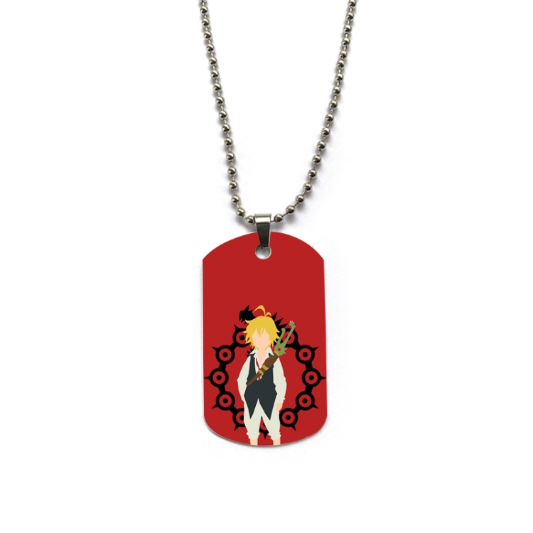 The Seven Deadly Sins Anime double-sided full color printed military brand necklace price for 5 pcs