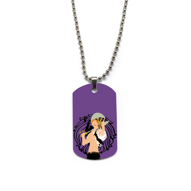 The Seven Deadly Sins Anime double-sided full color printed military brand necklace price for 5 pcs