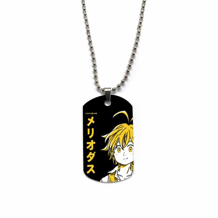 The Seven Deadly Sins Anime double-sided full color printed military brand necklace price for 5 pcs