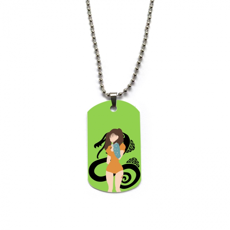 The Seven Deadly Sins Anime double-sided full color printed military brand necklace price for 5 pcs