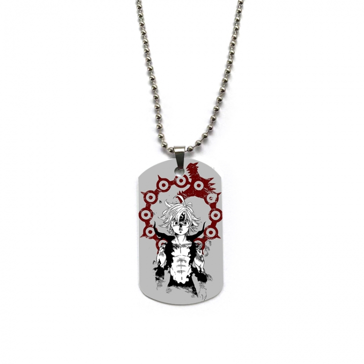 The Seven Deadly Sins Anime double-sided full color printed military brand necklace price for 5 pcs