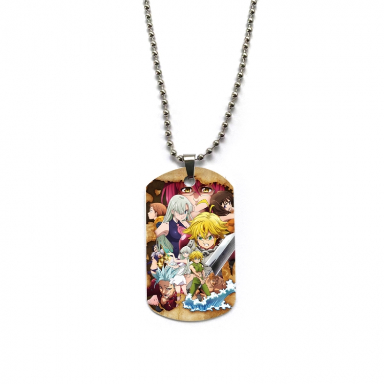 The Seven Deadly Sins Anime double-sided full color printed military brand necklace price for 5 pcs