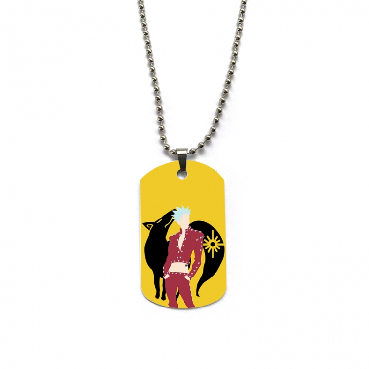 The Seven Deadly Sins Anime double-sided full color printed military brand necklace price for 5 pcs