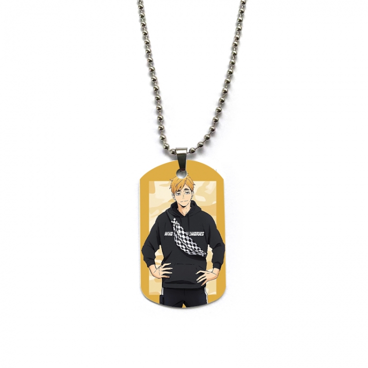 Haikyuu!! Anime double-sided full color printed military brand necklace price for 5 pcs