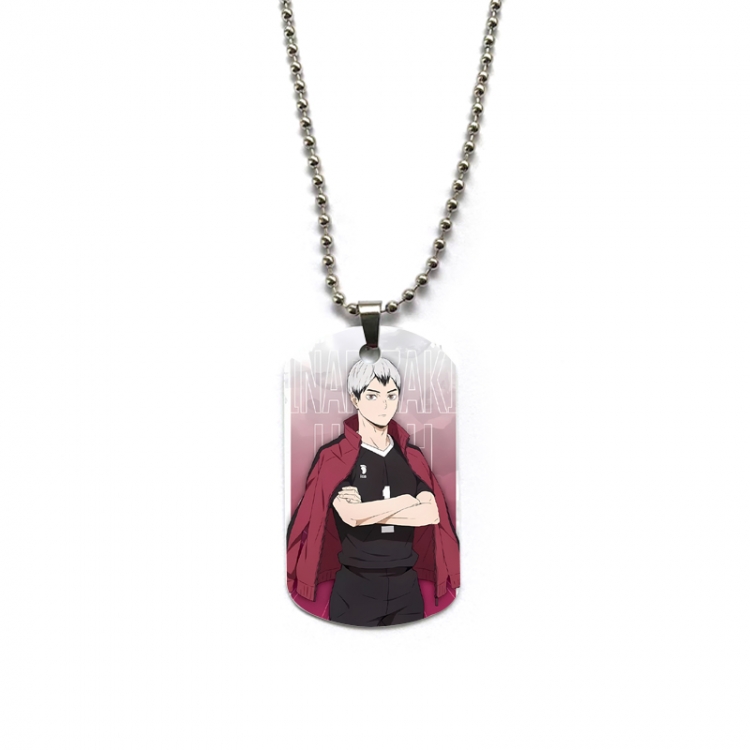 Haikyuu!! Anime double-sided full color printed military brand necklace price for 5 pcs