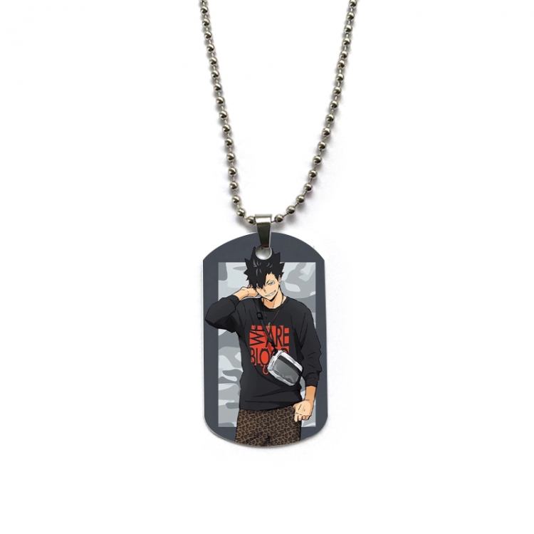 Haikyuu!! Anime double-sided full color printed military brand necklace price for 5 pcs