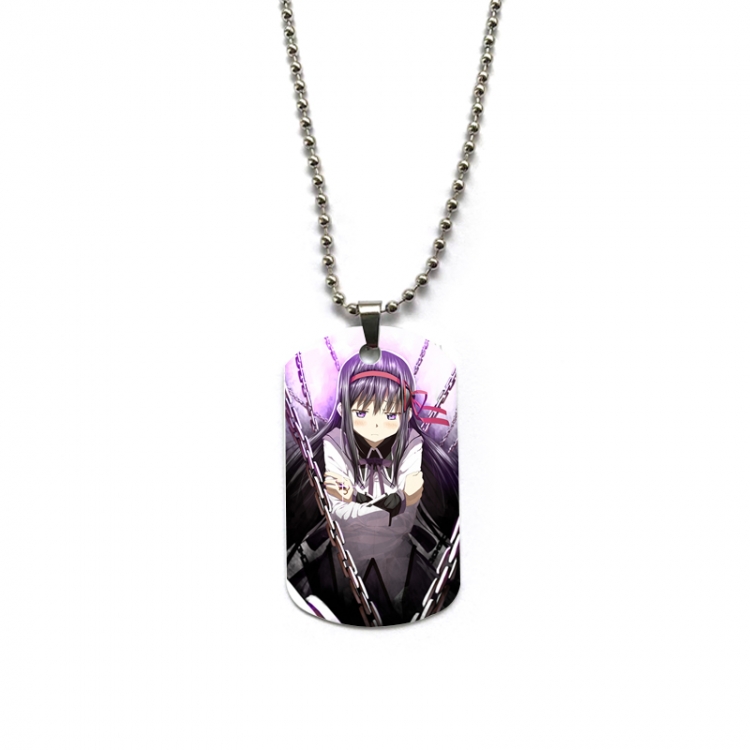 Magical Girl Madoka of the Magus Anime double-sided full color printed military brand necklace price for 5 pcs