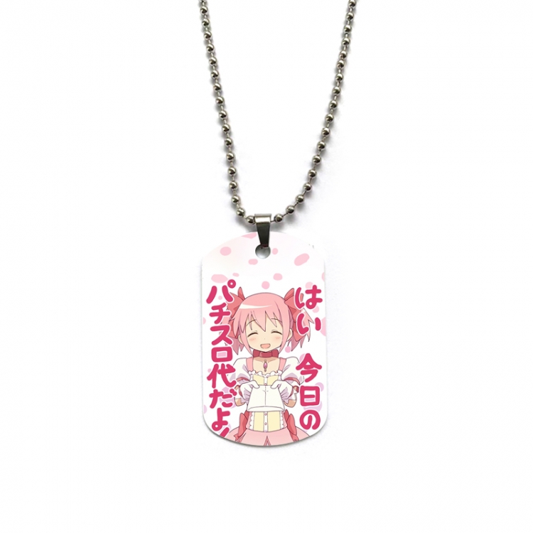 Magical Girl Madoka of the Magus Anime double-sided full color printed military brand necklace price for 5 pcs