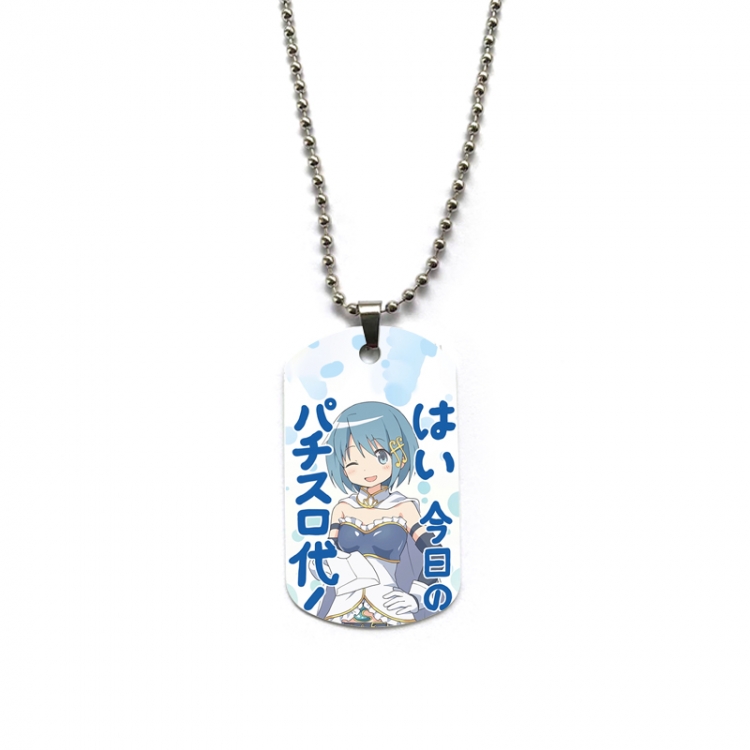 Magical Girl Madoka of the Magus Anime double-sided full color printed military brand necklace price for 5 pcs