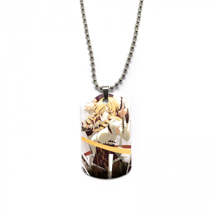 Magical Girl Madoka of the Magus Anime double-sided full color printed military brand necklace price for 5 pcs