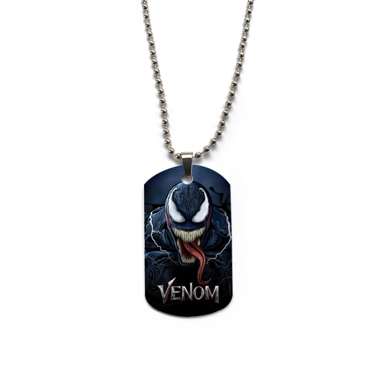 venom Anime double-sided full color printed military brand necklace price for 5 pcs
