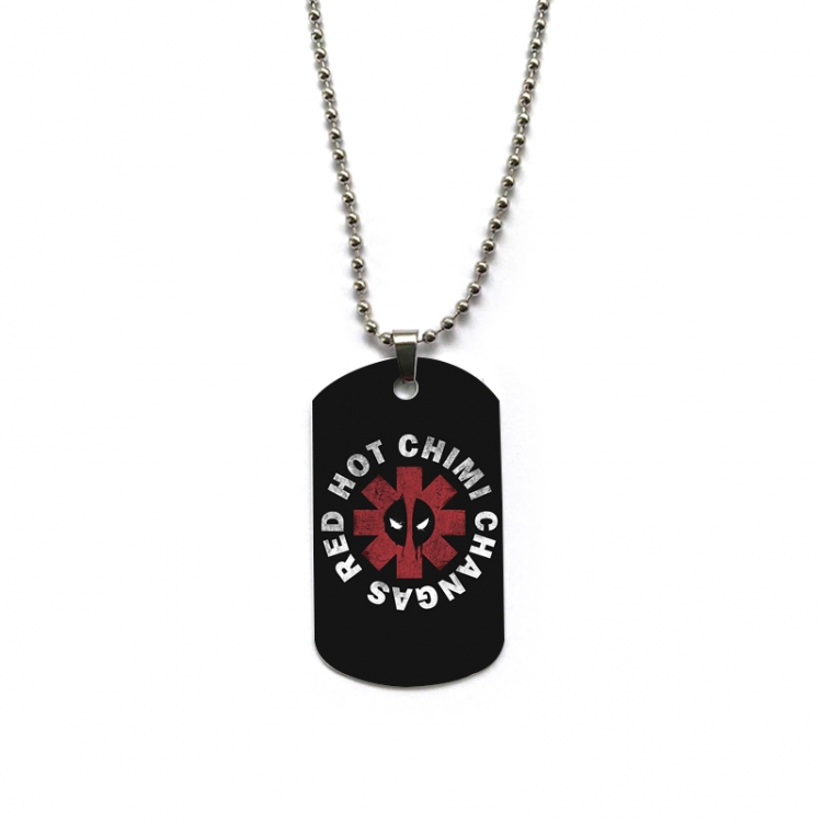 Deadpool Anime double-sided full color printed military brand necklace price for 5 pcs