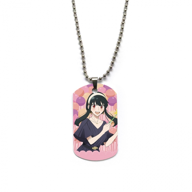 SPY×FAMILY Anime double-sided full color printed military brand necklace price for 5 pcs