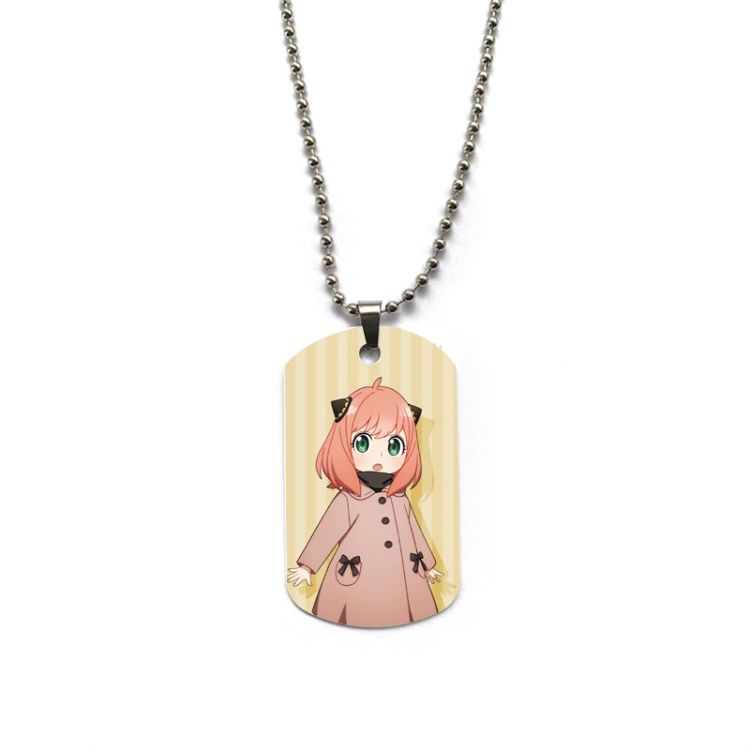 SPY×FAMILY Anime double-sided full color printed military brand necklace price for 5 pcs