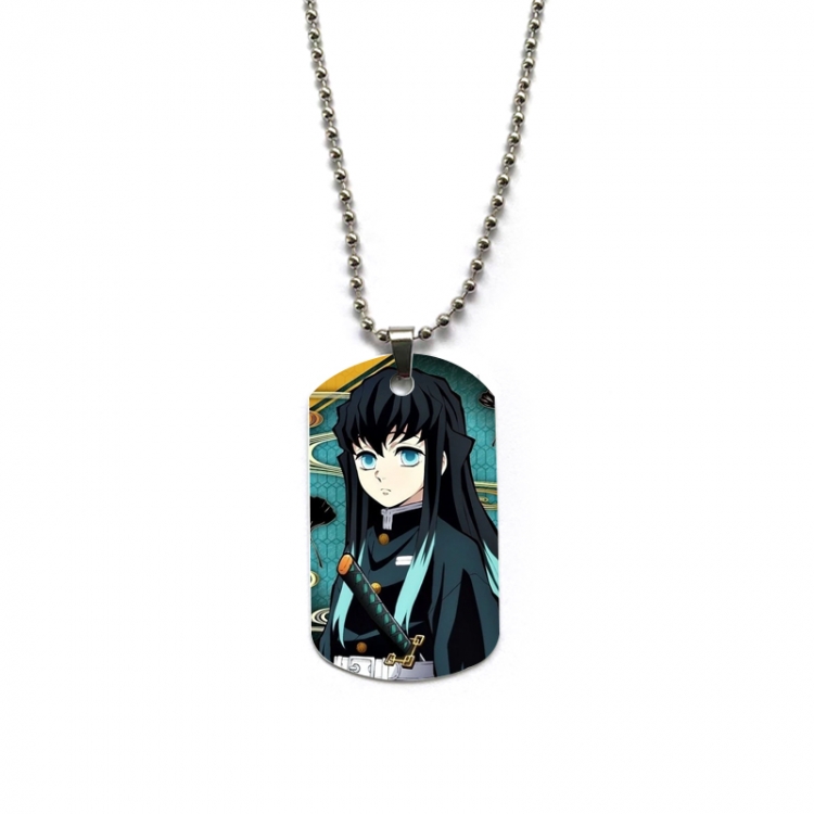 Demon Slayer Kimets Anime double-sided full color printed military brand necklace price for 5 pcs