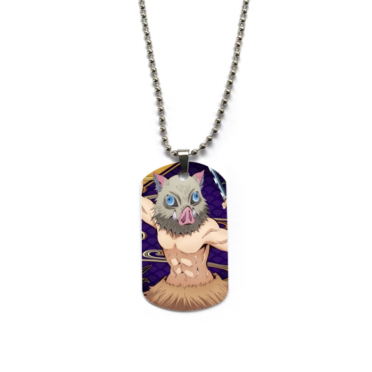 Demon Slayer Kimets Anime double-sided full color printed military brand necklace price for 5 pcs