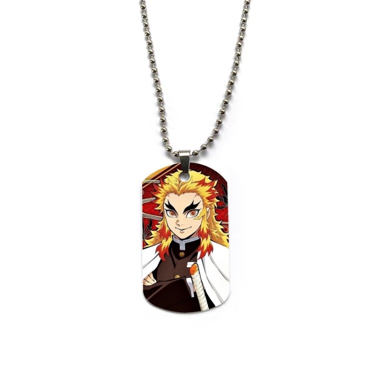 Demon Slayer Kimets Anime double-sided full color printed military brand necklace price for 5 pcs