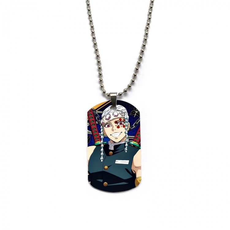 Demon Slayer Kimets Anime double-sided full color printed military brand necklace price for 5 pcs