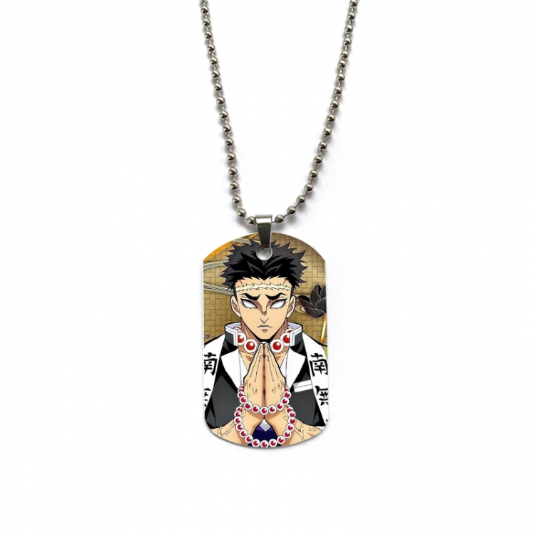 Demon Slayer Kimets Anime double-sided full color printed military brand necklace price for 5 pcs