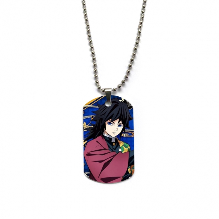 Demon Slayer Kimets Anime double-sided full color printed military brand necklace price for 5 pcs