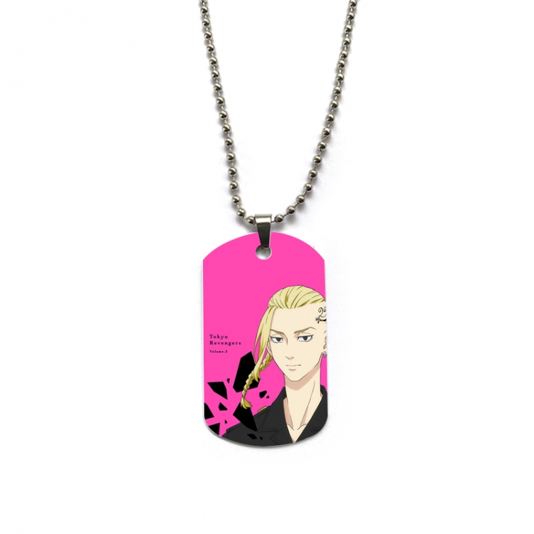 Tokyo Revengers Anime double-sided full color printed military brand necklace price for 5 pcs