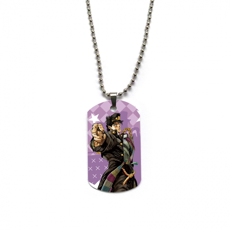 JoJos Bizarre Adventure Anime double-sided full color printed military brand necklace price for 5 pcs